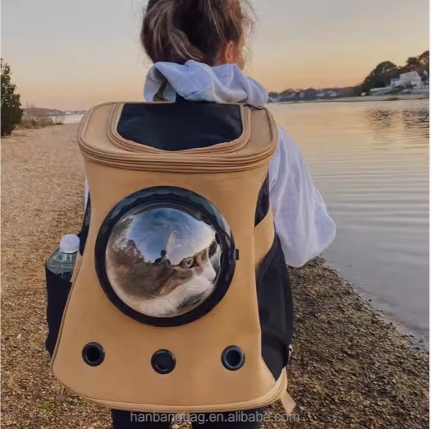 Fat Cat Backpack Carrier Airline Approved Cat Carrier with Space Capsule Bubble for for Small Kitten